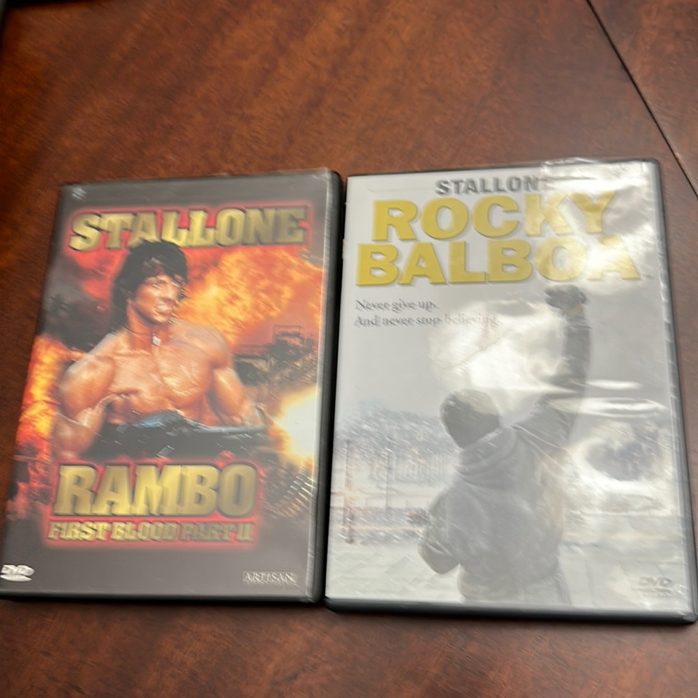 2 Sylvester Stallone DVDs Rocky Balboa & Rambo First Blood